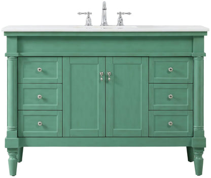 Elegant Kitchen and Bath 48 inch Single Bathroom vanity in Antique Beige