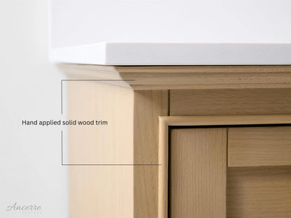Audrey 48 in. Bath Vanity Set in Oak with White Quartz Top and Undermount Basin