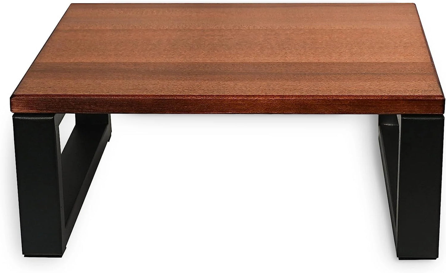 CONSDAN Step Stool with Metal Frame, Solid Hardwood Step Stool for Toddler/Kids/Adult, Portable Step Stool for Bedroom Bathroom-Dark Walnut