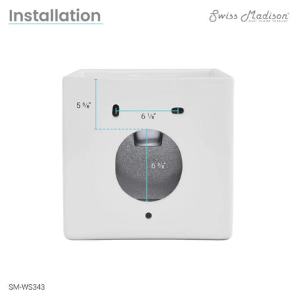 Pur 16.5" Square Wall-Mount Bathroom Sink