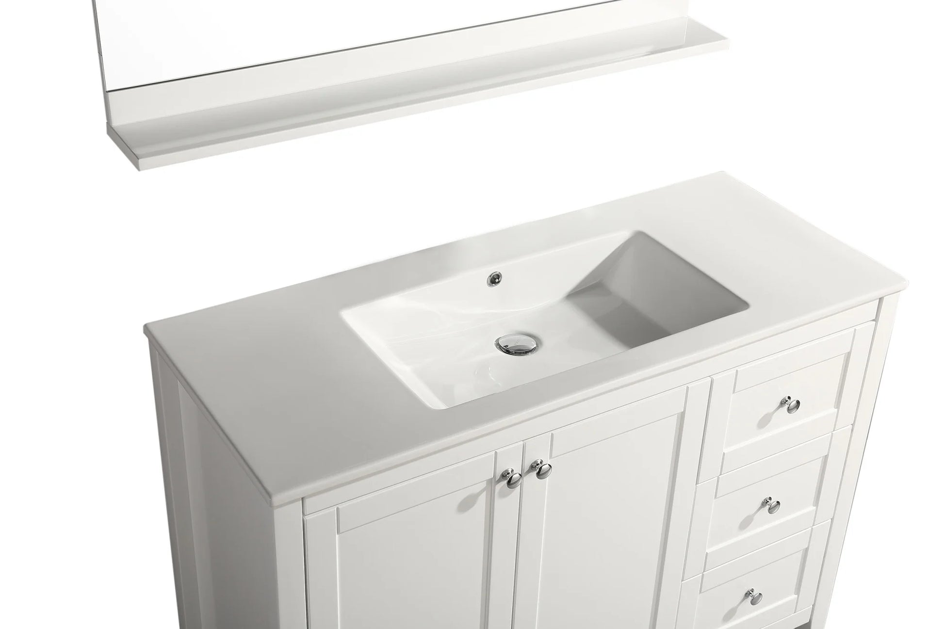 Cannes 48 Single, Two Doors, Three Drawers, Bathroom Vanity