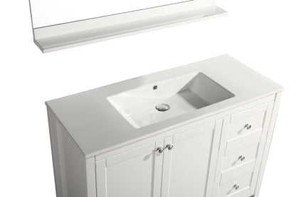 Cannes 48 Single, Two Doors, Three Drawers, Bathroom Vanity