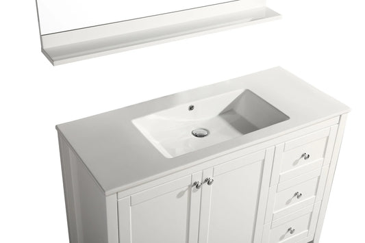 Cannes 48 Single, Two Doors, Three Drawers, Bathroom Vanity