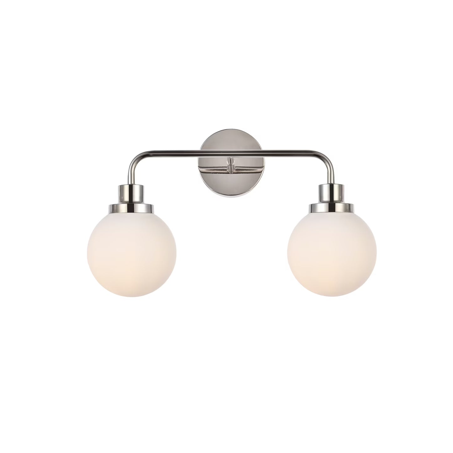 Living District Hanson 2 lights bath sconce in black with frosted shade