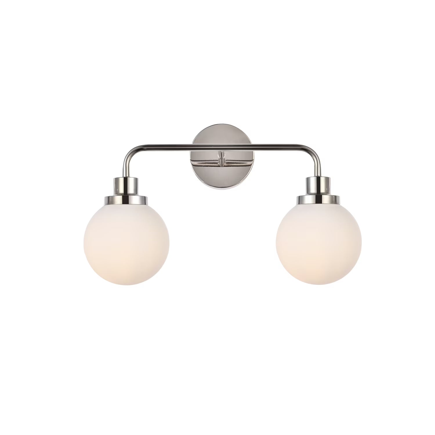 Living District Hanson 2 lights bath sconce in black with frosted shade