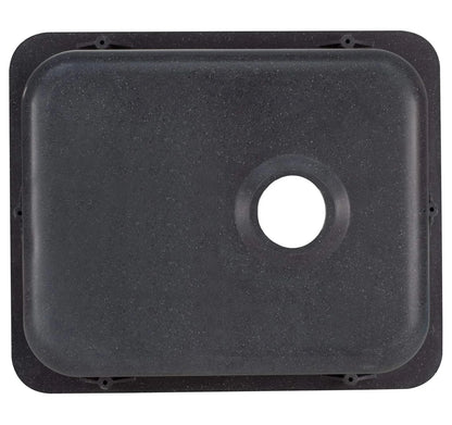RV Kitchen & Bathroom Sink 15" x 13" - White or Black Granite - Single Hole - Durable HDPE - Made in USA - Bar Sink for Camper, Boat, or Small Spaces