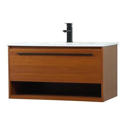 Elegant Kitchen and Bath 36 Inch Single Bathroom Vanity In Blue