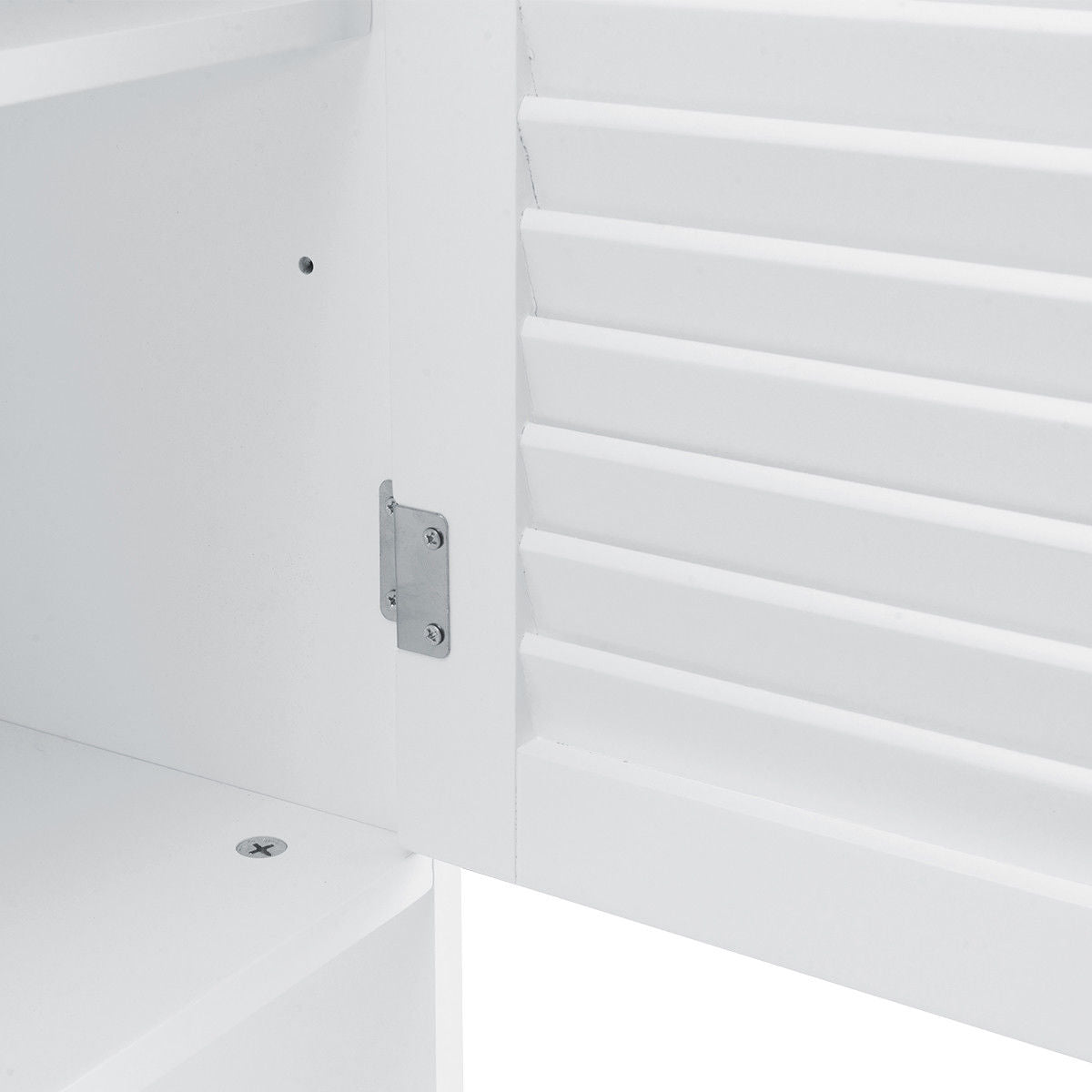 Gymax Bathroom Space Saver Over The Toilet Shelved Storage Cabinet Organizer White