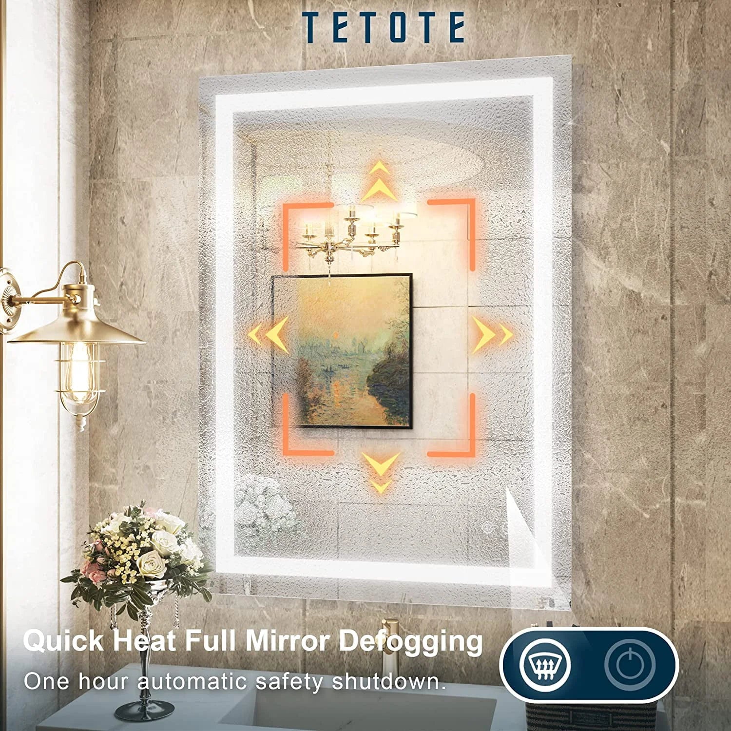30 x 36 Bathroom LED Mirror Vanity Mirror with Lights,Dimmable ,Anti-Fog,Makeup Wall Mounted Modern Lighted Mirror