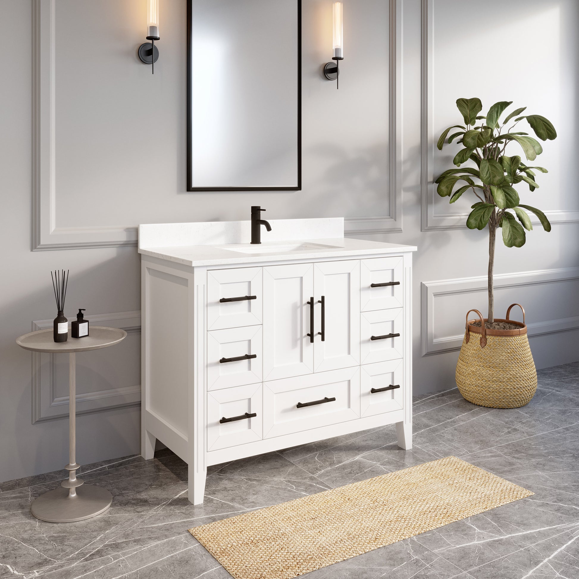 Hudson White Bath Vanity by Studio Bathe