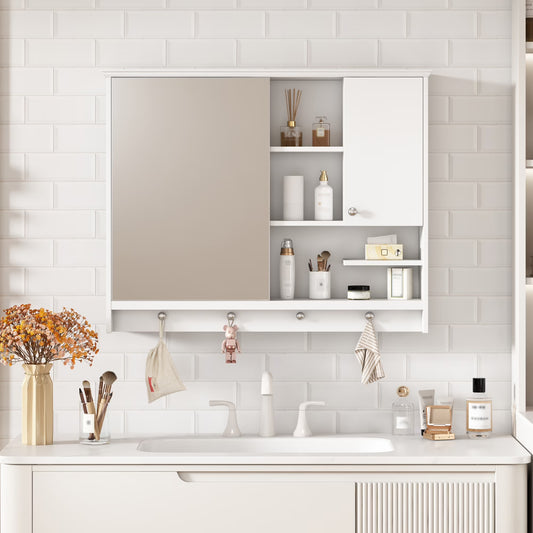 Bathroom Storage Cabinet 36 Inch Wall Mounted Medicine Cabinet, Bathroom Storage Cabinet with Mirror Door and Adjustabl Shelf, Mirror Cabinet for Bathroom,Bathroom Wall Storage