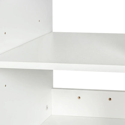 Wall Mounted Storage Cabinet, Kitchen Bathroom Wall Cabinet with Adjustable Shelves, Upper Stackable Storage Cabinet with 3 Doors, 15.75 "D x 35.43" W x 19.69 "H, White
