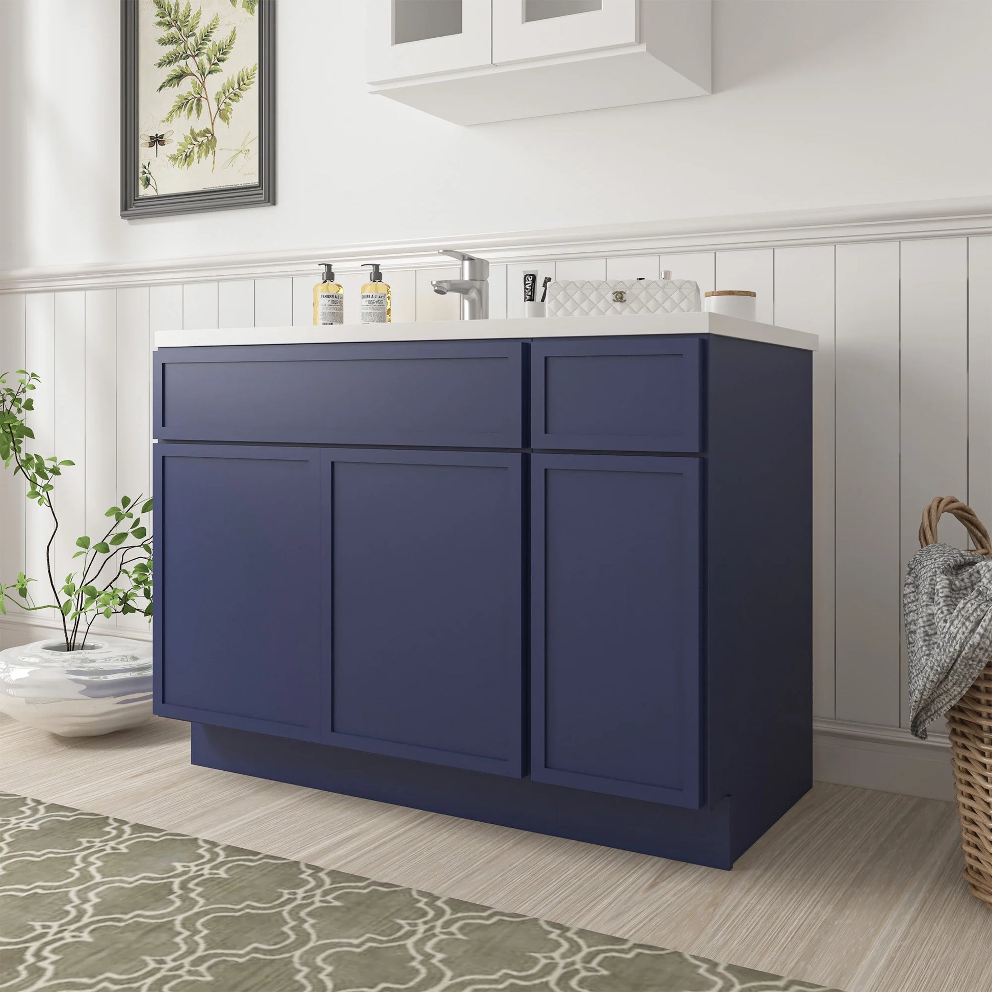 45 in. W x 21 in. D x 32.5 in. H Bath Vanity Cabinet without Top in Brown