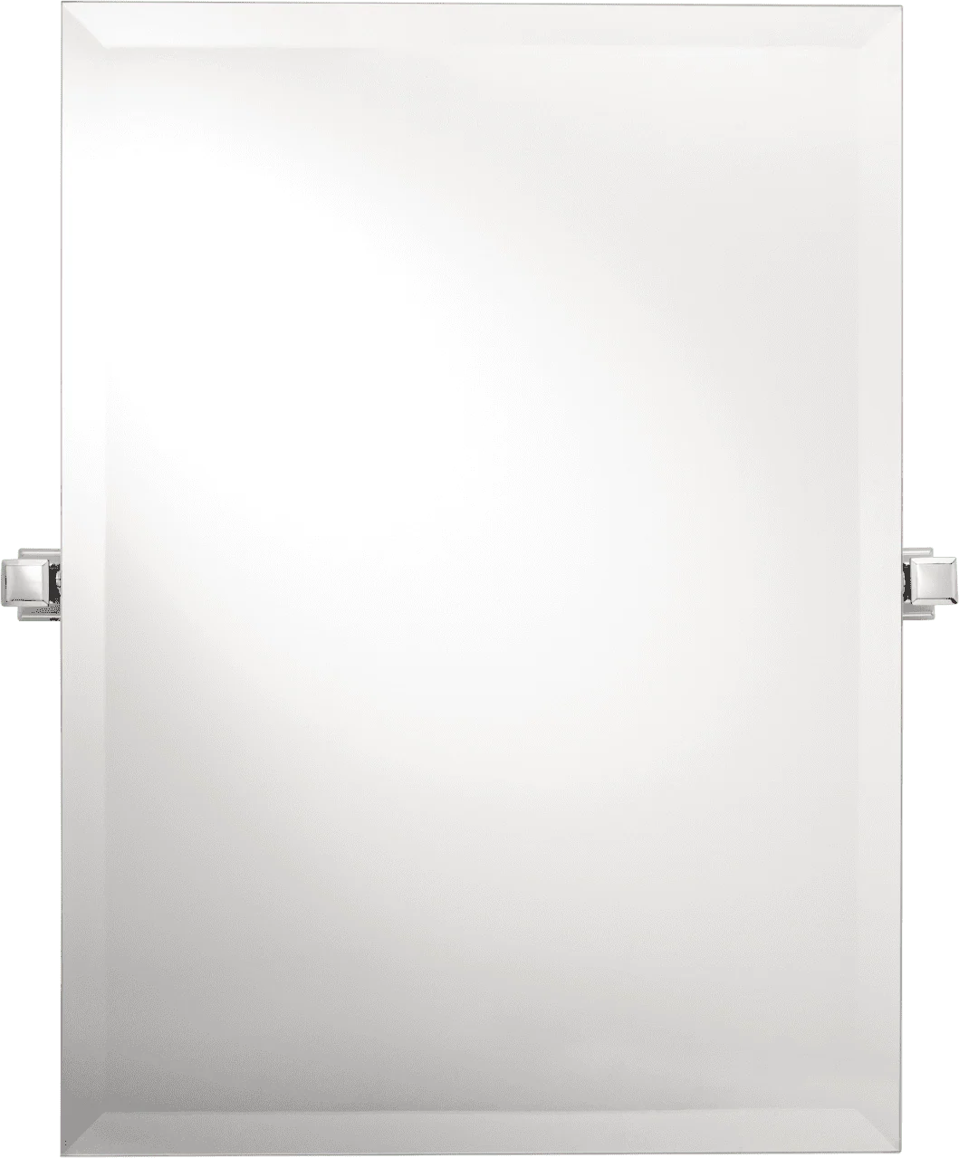 Chandler 26" x 22" Square Tilt Bathroom Mirror, Chrome