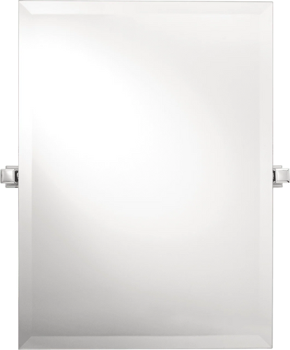 Chandler 26" x 22" Square Tilt Bathroom Mirror, Chrome