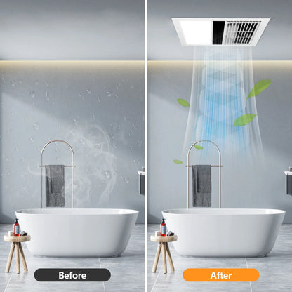 Bathroom Exhaust Fan, Heater, LED Light Combo, Bathroom Fan 2300 Watt Heater 100CFM
