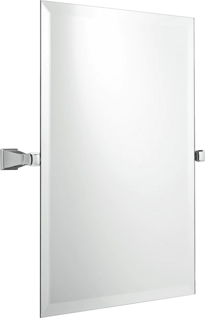 Chandler 26" x 22" Square Tilt Bathroom Mirror, Chrome