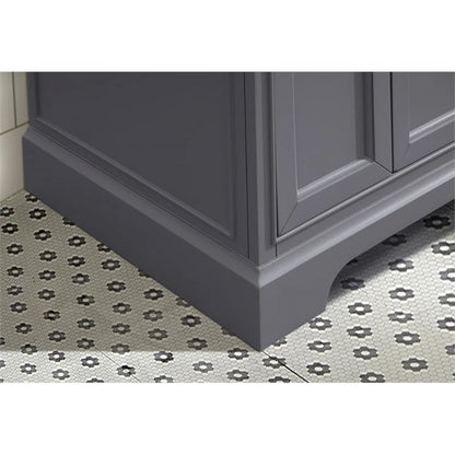 Ari Kitchen & Bath South Bay 55" Solid Wood Bathroom Vanity in Gray
