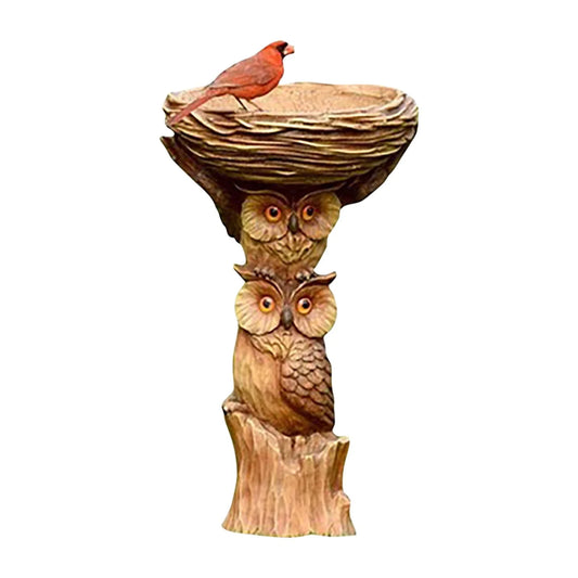 Home Decor Resin Birdbath Polyresin Antique Garden Bird Bath for Home Garden Yard As Shown