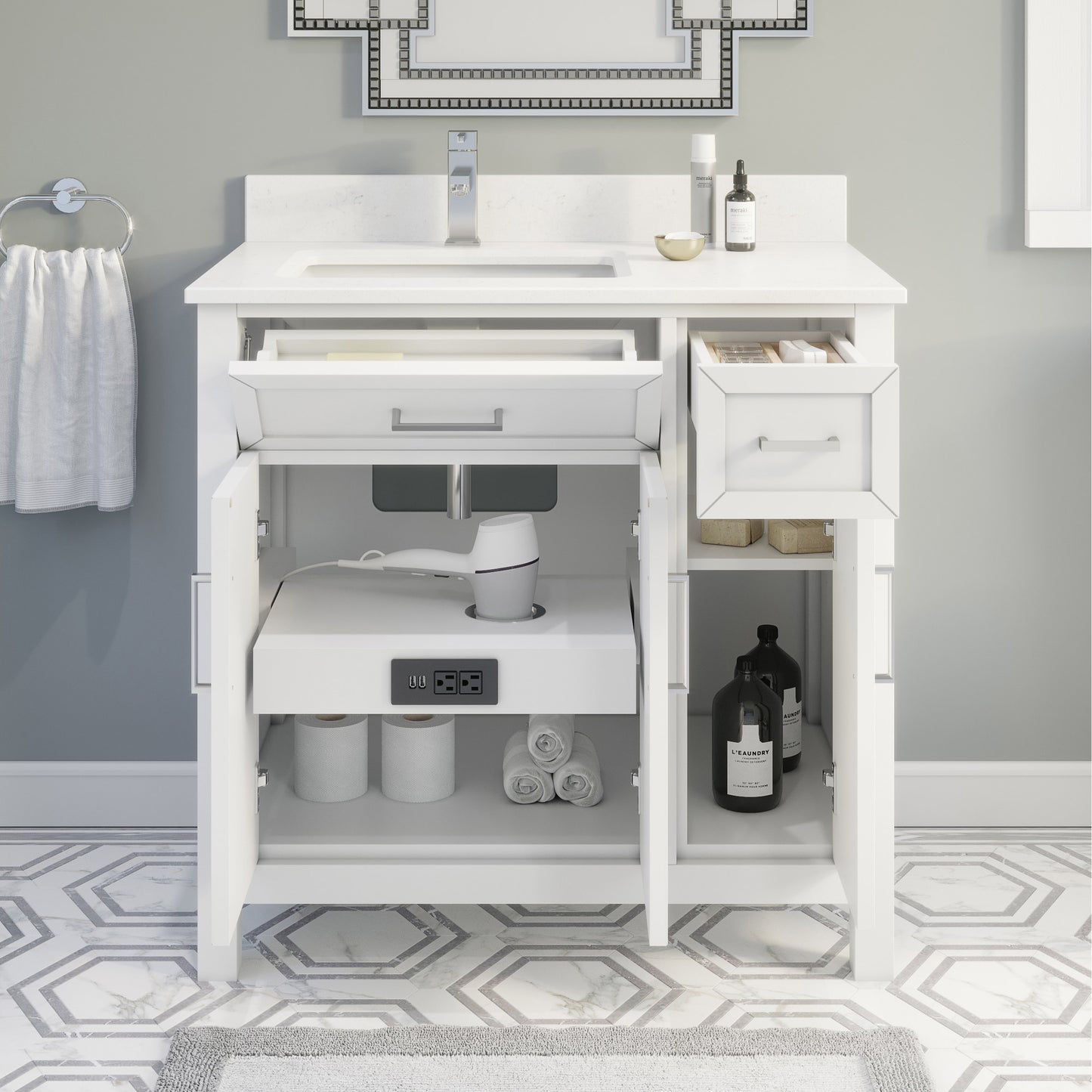 Thomson Bath Vanity by Studio Bathe in White