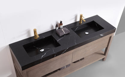 Bibury 72" Chestnut Oak Freestanding Bathroom Vanity