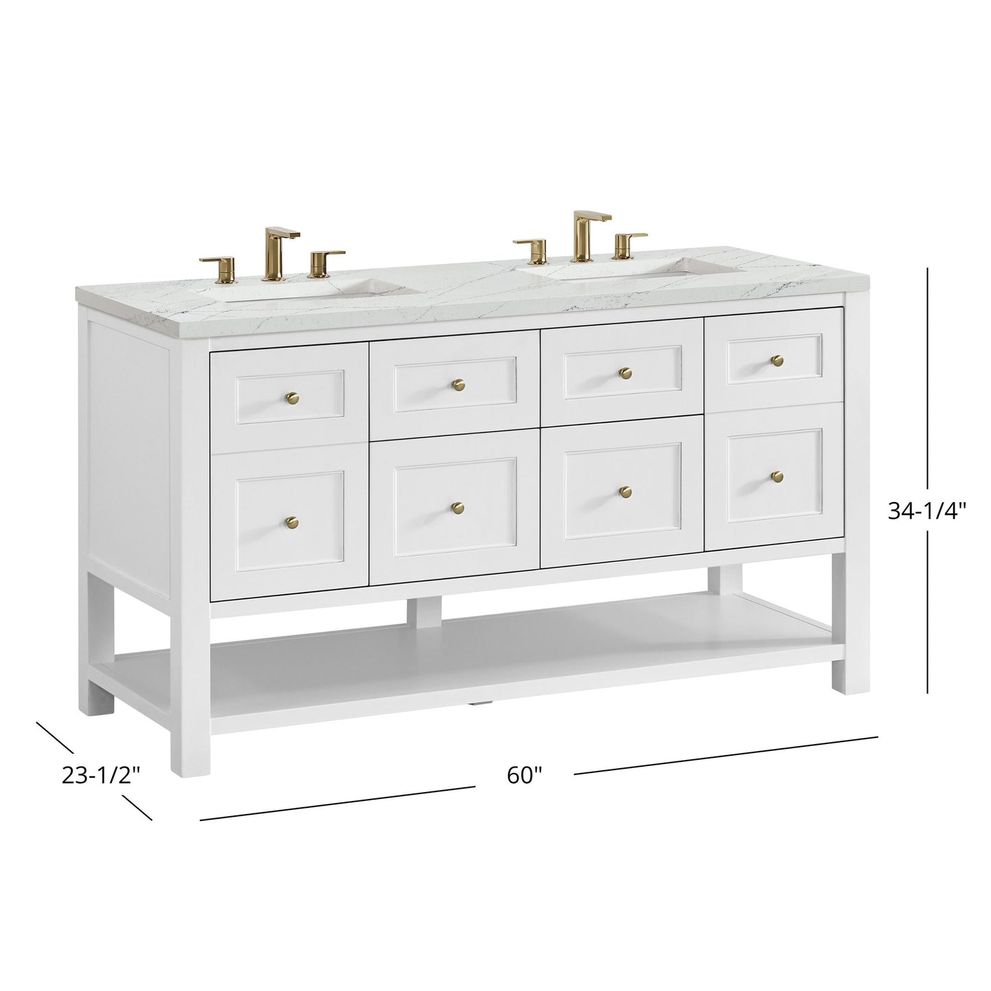 Breckenridge 60' Bathroom Vanity in White by James Martin Vanities
