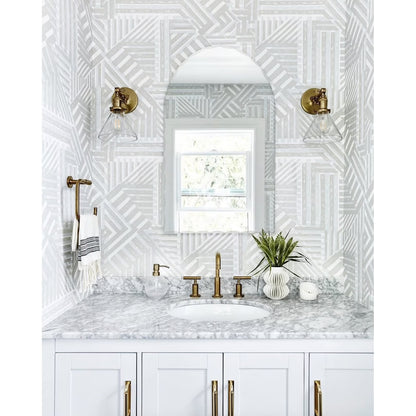 Decor Wonderland Rita Arch Modern Frameless Bathroom Vanity Mirror 39.5" W x 31.5" T