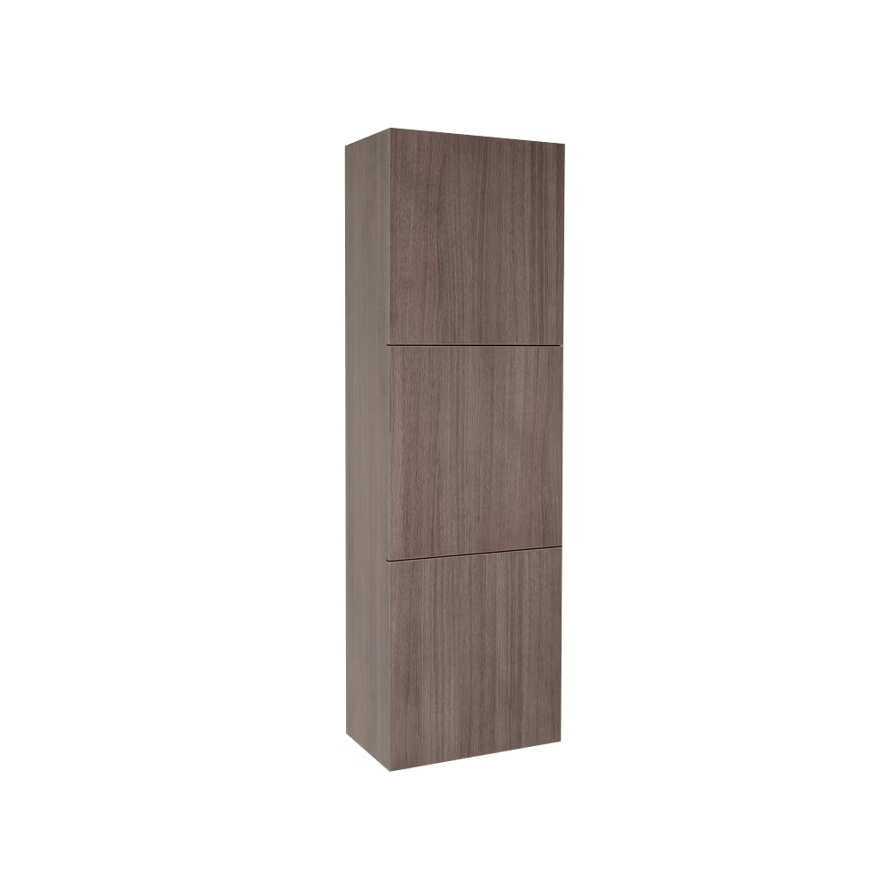 Fresca White Bathroom Linen Side Cabinet w/ 3 Large Storage Areas