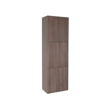 Fresca White Bathroom Linen Side Cabinet w/ 3 Large Storage Areas