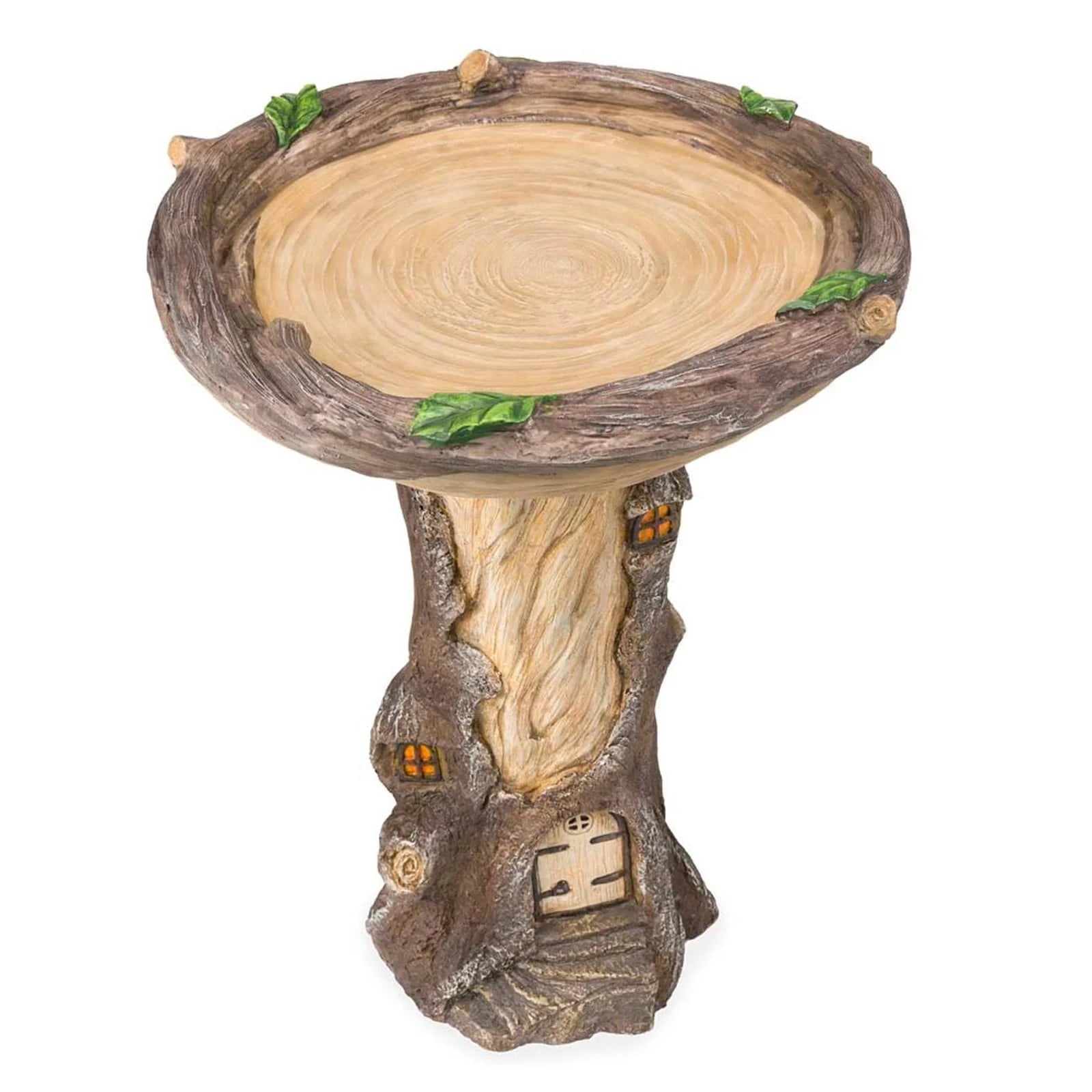 Giftesty Beautiful Sunflower Bird Bath Brown Pedestal Handmade For Outdoor