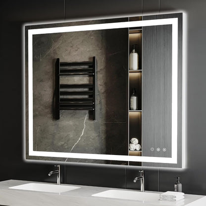 Funtouch Arched LED Bathroom Mirror 20"x30" with Front and Backlight, LED Bathroom Mirror with Lights��Anti-Fog��3 Colors, Memory,Shatterproof,UL Listed