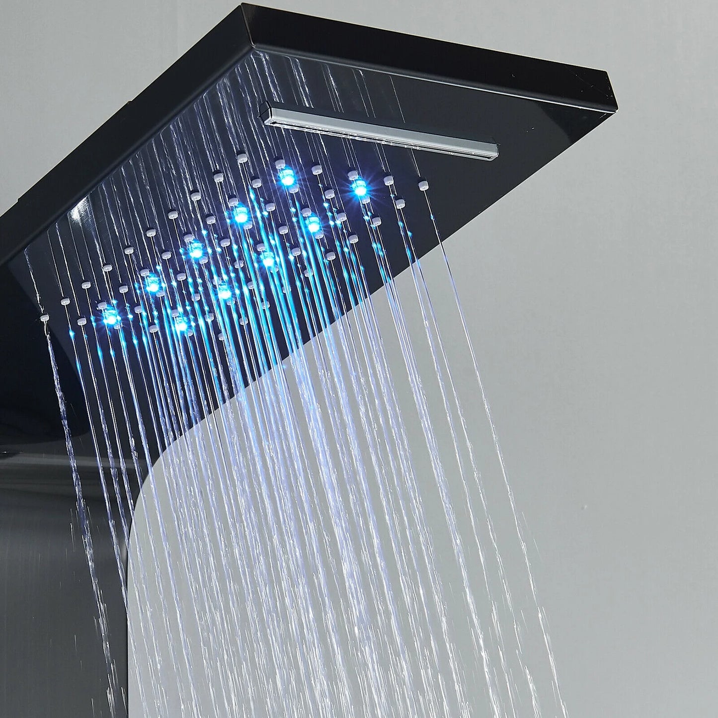 Bathroom Senlesen Stainless Steel LED Shower Panel Tower Faucet Set System Massage Body Jet