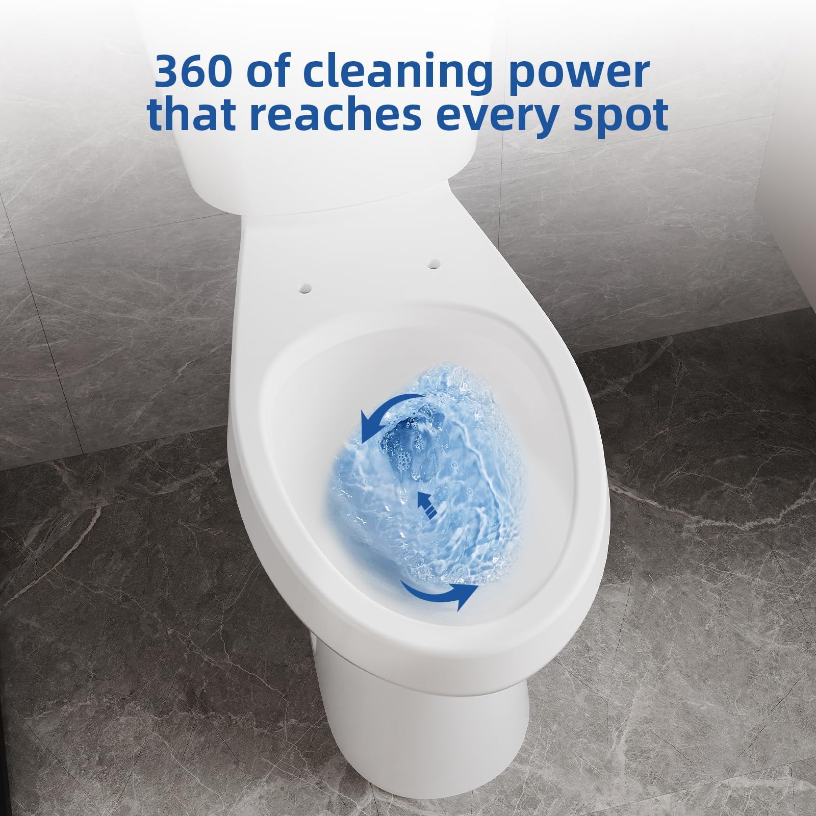 Huisuilinss Two-Piece Toilet,19"/21" Toilet,Elongated Toilet Round Toilet With Top Dual Flush/Side Flush,Soft Close Seat For Bathrooms