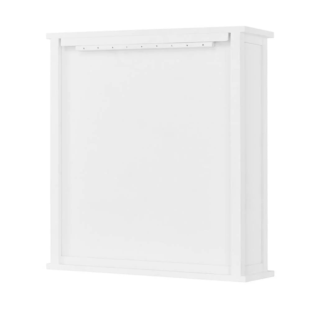 Alaterre Furniture Coventry 27"W x 29"H Wall Mounted Bath Storage Cabinet with Two Doors and Open Shelf