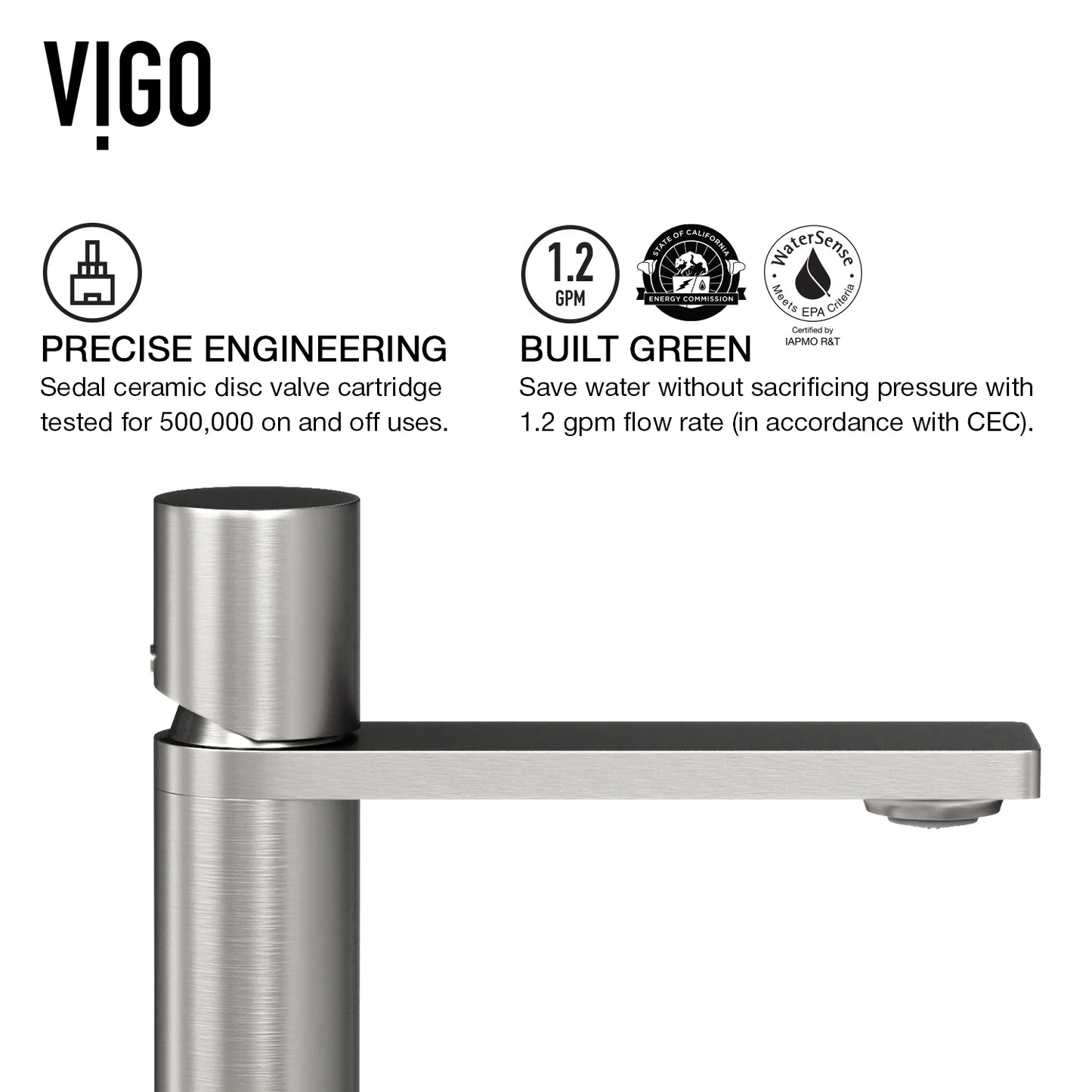 VIGO Gotham Single Handle Single-Hole Bathroom Vessel Faucet in Brushed Nickel