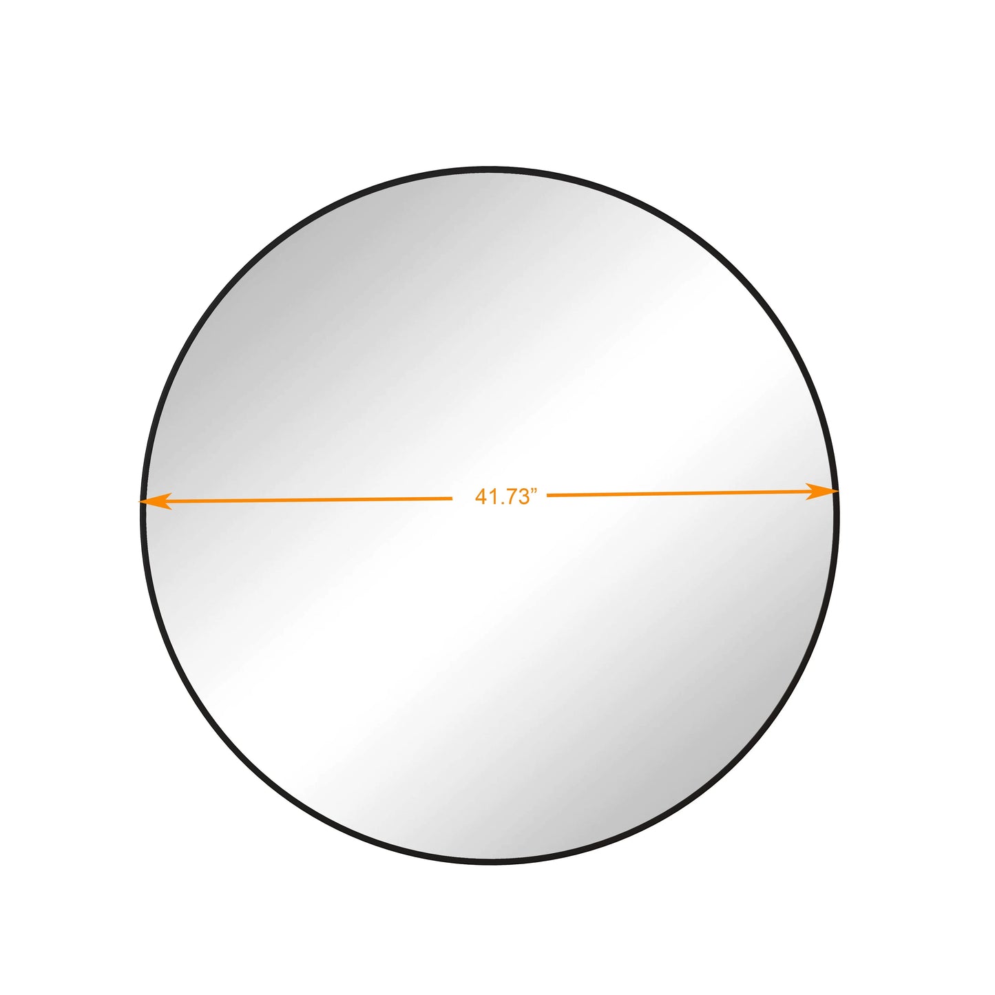DUOSONG Wall Mirror 42 Inch Black Circular Mirror Metal Framed Mirror Round Vanity Mirror Dressing Mirror, For Bathroom, Living Room, Bedroom Wall Decor Black Glass Mirrors Bathroom Mirrors