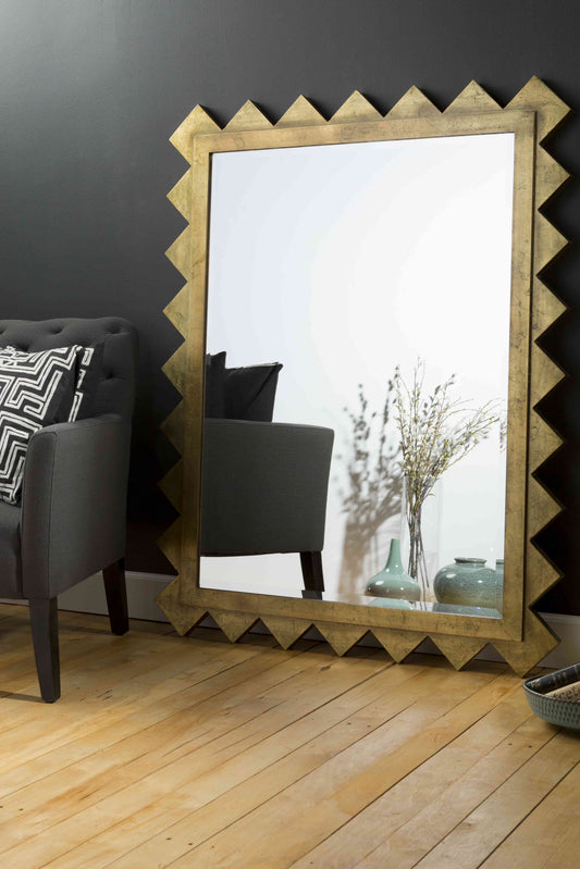 Mark&Day Wall Mirror, Houtdorp Traditional Gold Rectangle Vanity Mirrors for Bedroom Living Room Bathroom and Entryway Home Decor, Mounted Gilded Wood Frame Mirror for Walls (35"H x 25"W)