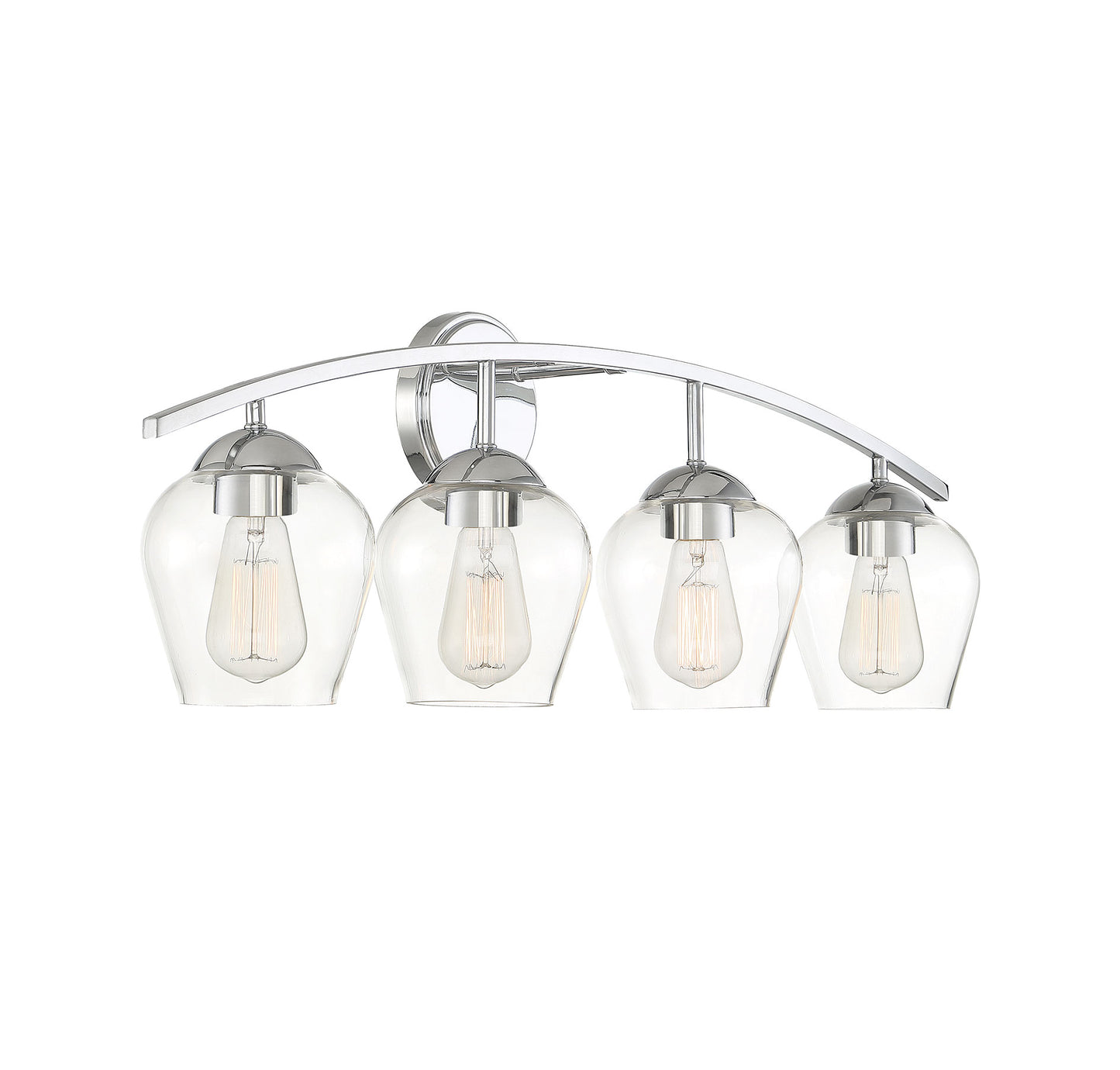 Trade Winds Lighting 4-Light Bathroom Vanity Light In Brushed Nickel