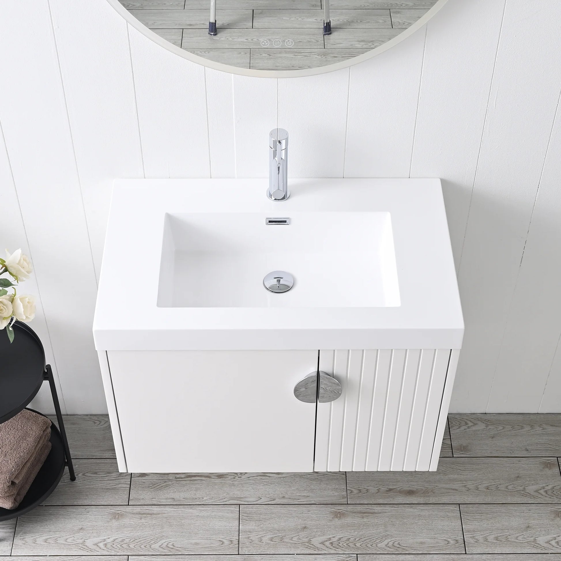 Floating & Wall Mounted Bathroom Vanity Set with Acrylic Sink