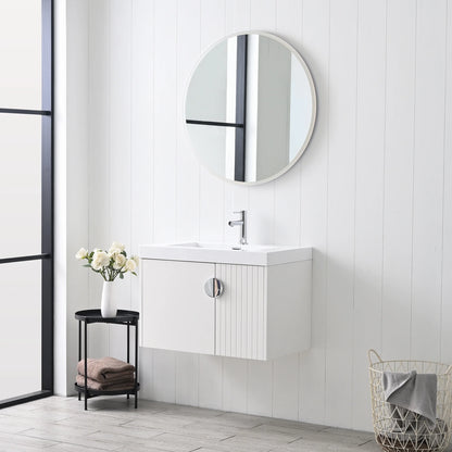 Floating & Wall Mounted Bathroom Vanity Set with Acrylic Sink