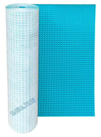 Uncoupling Waterproofing Membrane Roll, 108 Sq Ft (3.3 Ft x 32.8 Ft), 1/8'' Anti-Fracture Mat, Crack Isolation Flooring Underlayment for Bathroom Floor Tile, Subfloor
