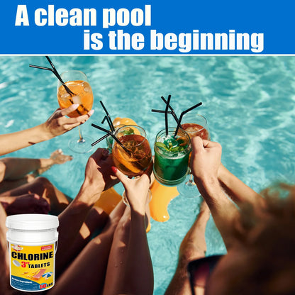 50 LBS Pool & Spa Chlorine Tablets Pool Supplies 50 Pounds 3 Inch Chlorine Stabilizer Hot Tubs Bathtub Chlorinating Tablets