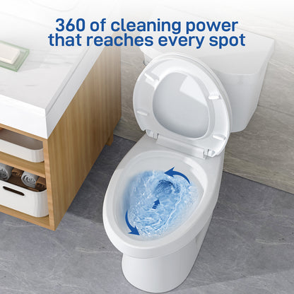 Faitaliicy Elongated Toilets For Bathrooms Two-Piece Toilet With Comfortable Close Seat 1.28 Siphonic Flush Toilet Powerful Modern Standard Toilet With Universal Height ADA Cotton