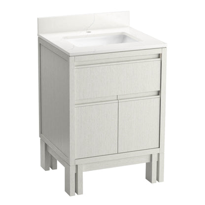 Kohler Solive Bathroom Vanity with Sink and Quartz Top in White