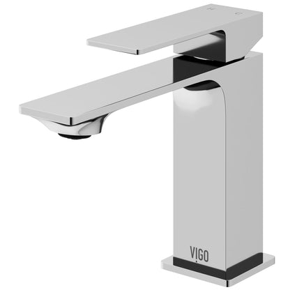 VIGO Dunn Single Handle Single-Hole Bathroom Faucet in Brushed Nickel