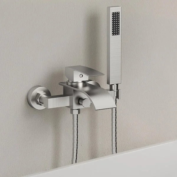 EVERSTEIN Single-Handle 2-Spray Tub and Shower Faucet with Waterfall Bathtub Faucet in Brushed Nickel (Valve Included)