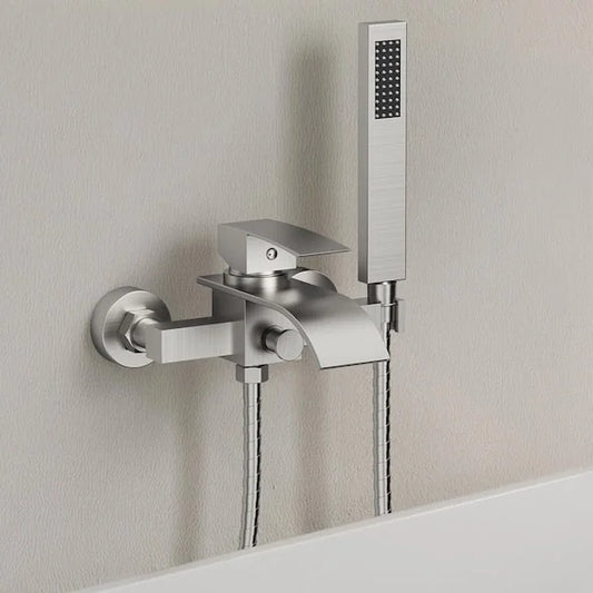 EVERSTEIN Single-Handle 2-Spray Tub and Shower Faucet with Waterfall Bathtub Faucet in Brushed Nickel (Valve Included)