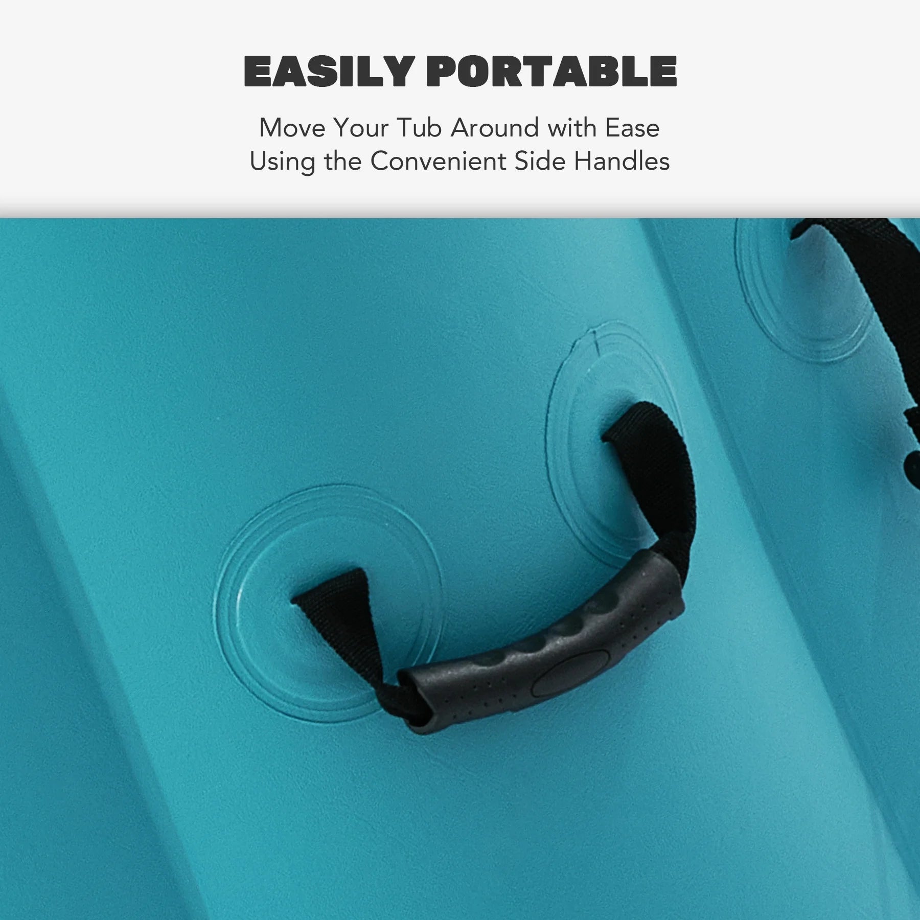 CO-Z 2-4 Persons Inflatable Hot Tub 6 ft Portable Pool and Bathtub w Air Jets Cover Teal