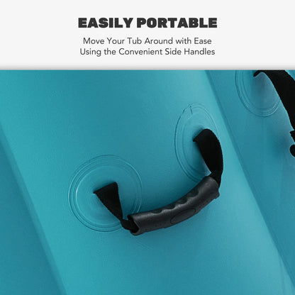 CO-Z 2-4 Persons Inflatable Hot Tub 6 ft Portable Pool and Bathtub w Air Jets Cover Teal