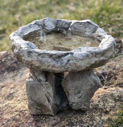 BIRD BATH Balancing Rock Bird Bath Bowl